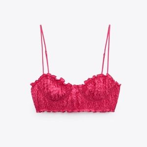 NWT Zara pink corset top